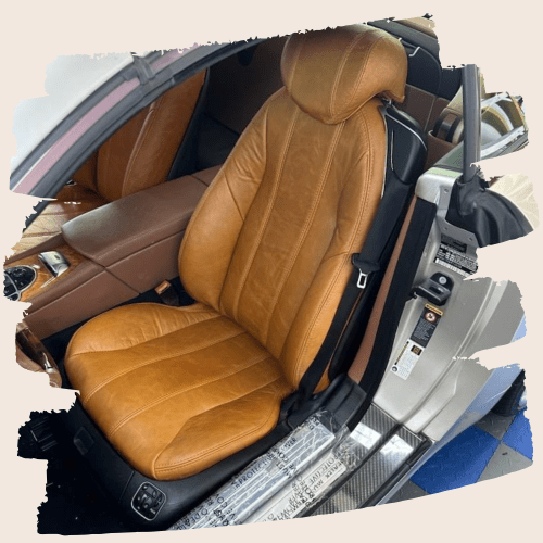 automotive upholstery tan leather